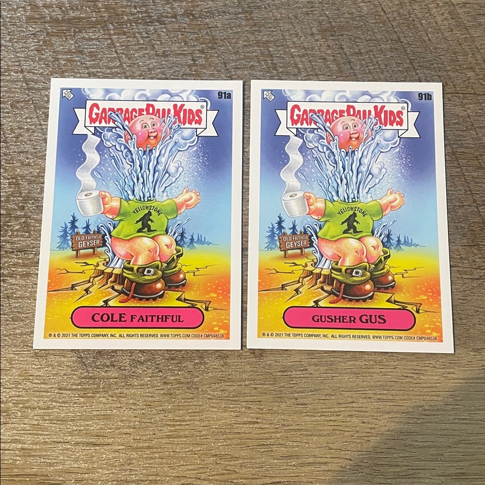 ✨10/$10 GPK SALE✨ Garbage Pail Kids GPK Go on Vacation Base 91a and 91b